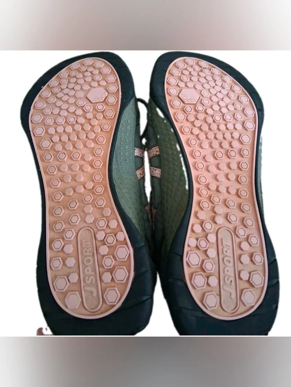 J Sport Women's Walking/Water Shoes Grey/Pink Cushioned River/Hiking Sz 9M